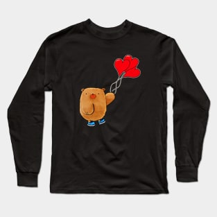 Valentines Bear Long Sleeve T-Shirt